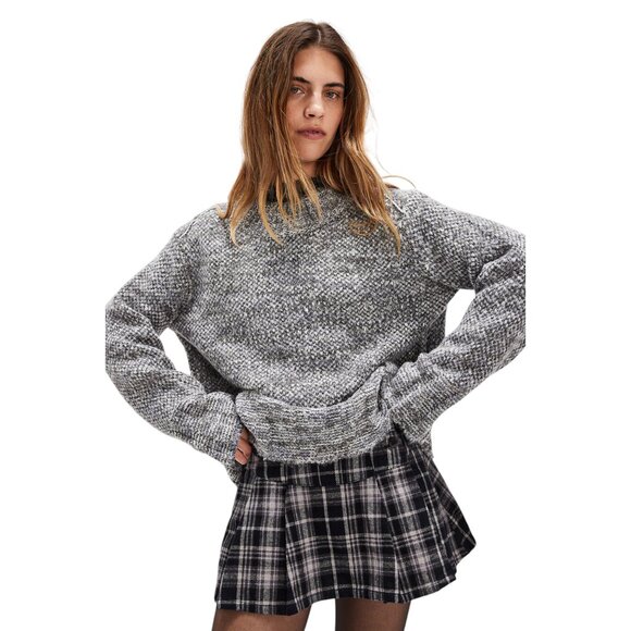 Free People Cotton Candy Pullover in Shades Of Grey Combo -size M - New - Picture 2 of 5